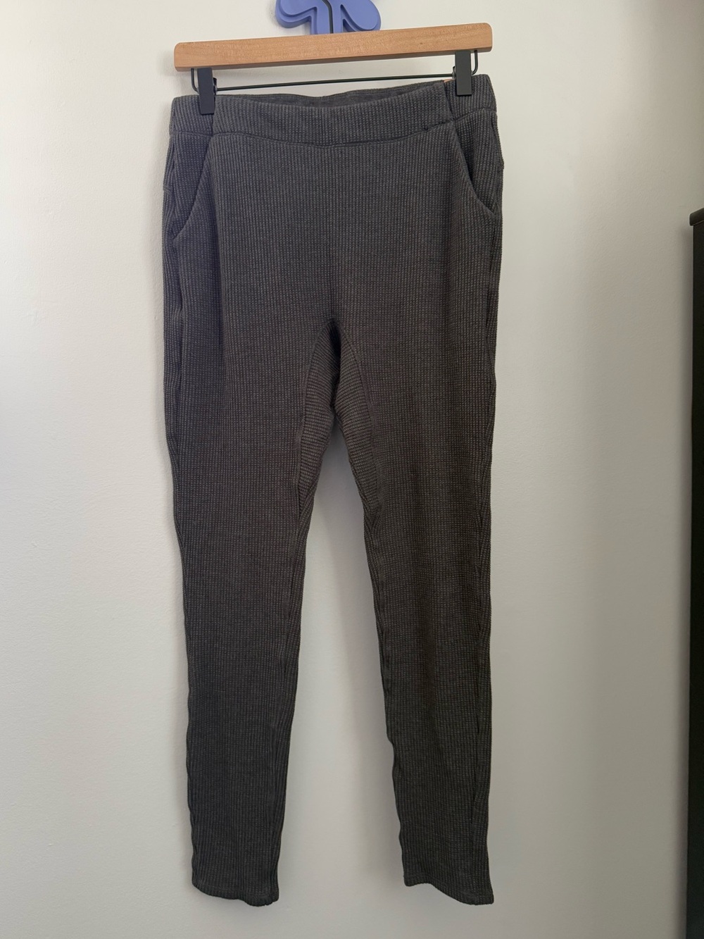 Lunya Medium Restore Thermal High Rise Legging Charcoal Pima Cotton Lounge Comfy